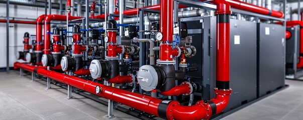 Boiler room in a school, ensuring a warm and comfortable learning environment Reliable and efficient, essential and supportive, educational facilities