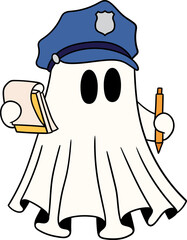 Halloween Police Ghost