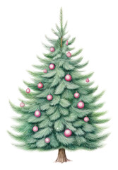 Fototapeta premium PNG Christmas tree pine decoration drawing.
