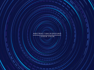 Futuristic blue background digital technology, gradient circular pattern, cyber nano information, abstract communication, future technology data innovation, internet network speed connection.
