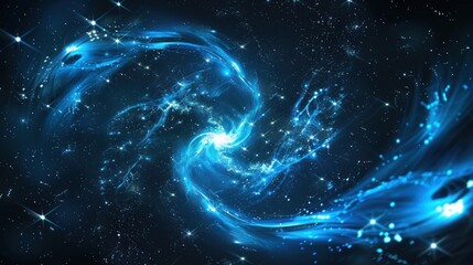 Obraz premium Cosmic Dance of Light and Stars