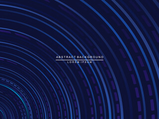 Futuristic blue background digital technology, gradient circular pattern, cyber nano information, abstract communication, future technology data innovation, internet network speed connection.
