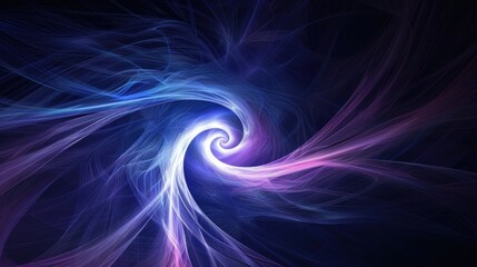 Obraz premium Abstract Swirling Light in Purple and Blue Hues