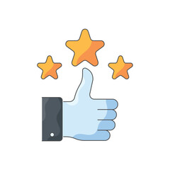 Positive review vector icon
