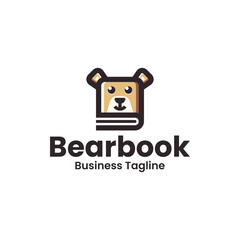 bear book logo vector