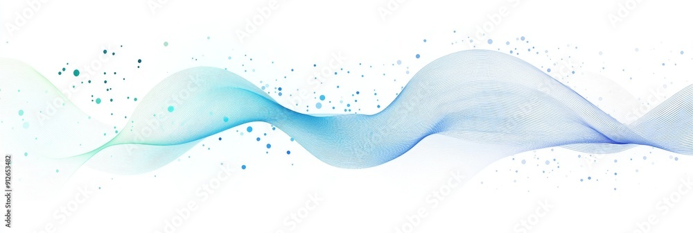 Aufkleber a transparent background with abstract blue dots and lines