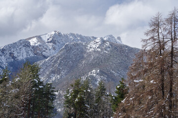Snowcapped mountains, Ligurian Alps, Italy