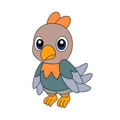 A cute Condor art vector illustration