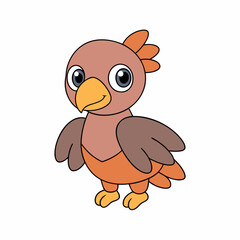 A cute Condor art vector illustration