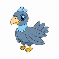 A cute Condor art vector illustration