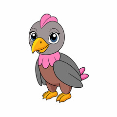 A cute Condor art vector illustration