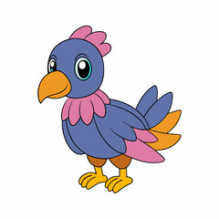 A cute Condor art vector illustration