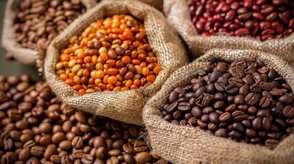Obraz premium beans in a bag