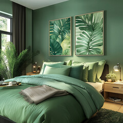 Interior Design bedroom tropical theme 