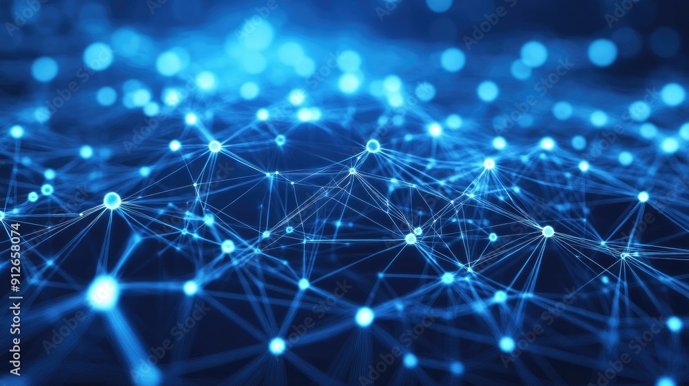 Poster abstract network connection with nodes