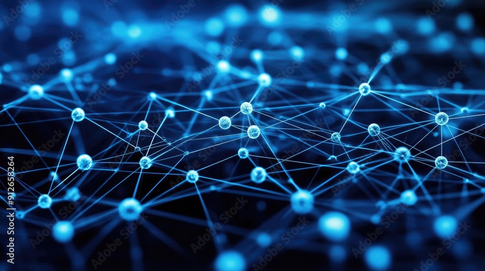 Poster abstract network connection with nodes