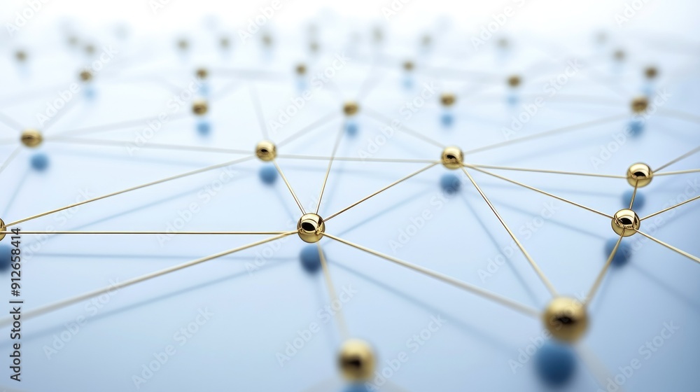 Poster abstract network connection with nodes