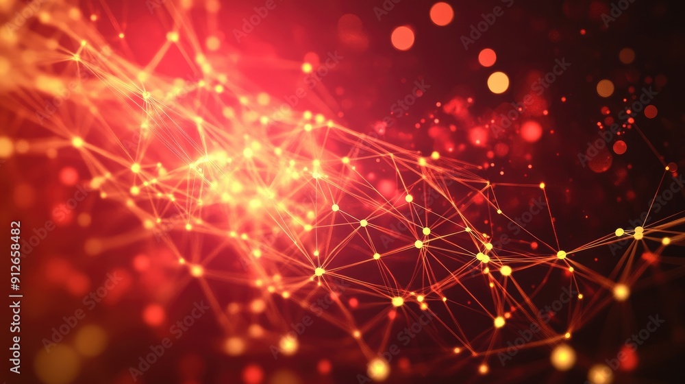 Poster abstract network connection with nodes
