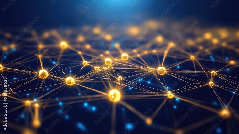 Poster abstract network connection with nodes