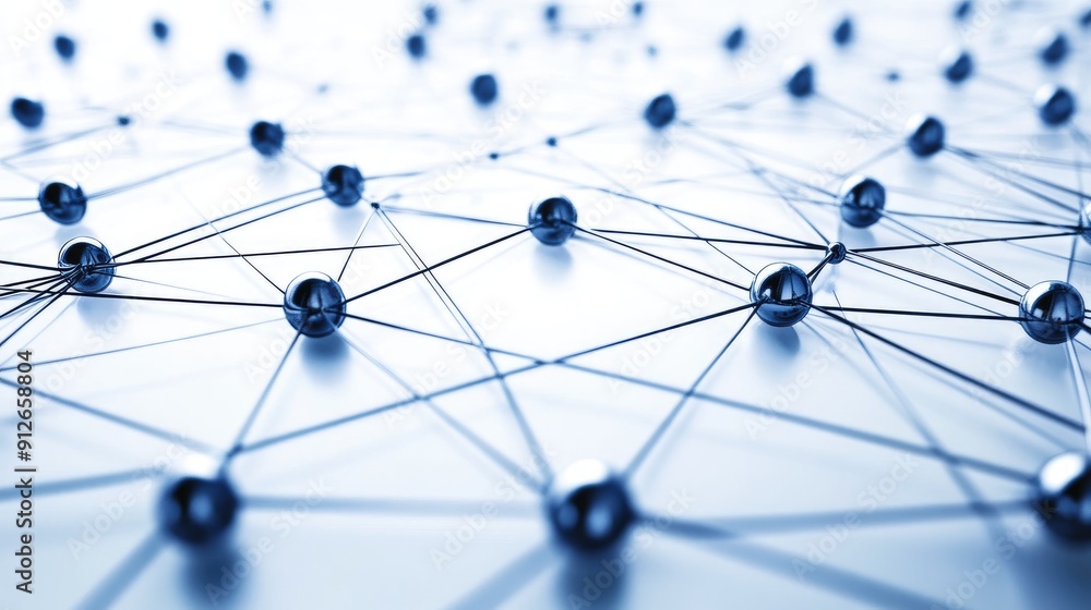 Poster abstract network connection with nodes