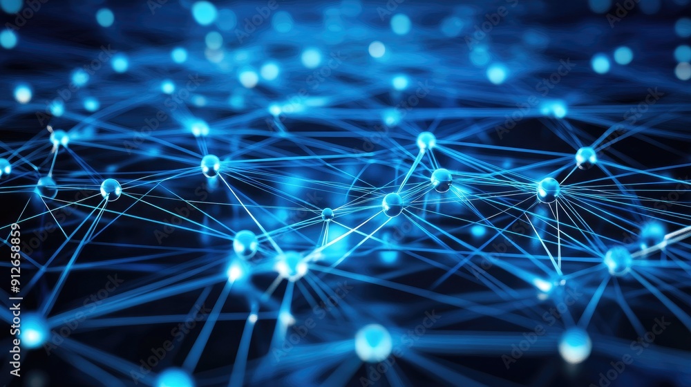 Poster abstract network connection with nodes