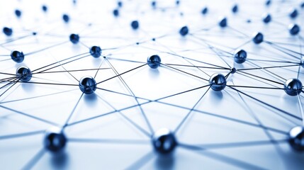 Abstract network connection with nodes