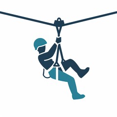 Zipline Adventure Illustration
