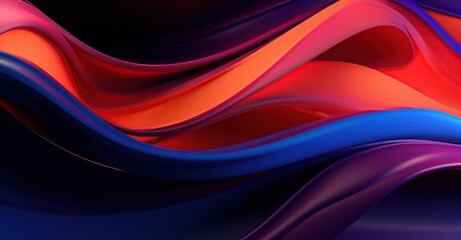 Abstract background with colorful liquid shapes, dark gradient color background. Created with Generative AI