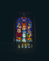 stained glass window in church
