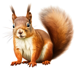 Fototapeta premium PNG Red Squirrel squirrel rodent mammal.