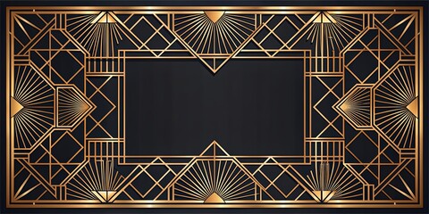 Elegant and intricate art deco pattern design, art deco, vintage, retro, geometric, luxury, ornament, 1920s, stylish