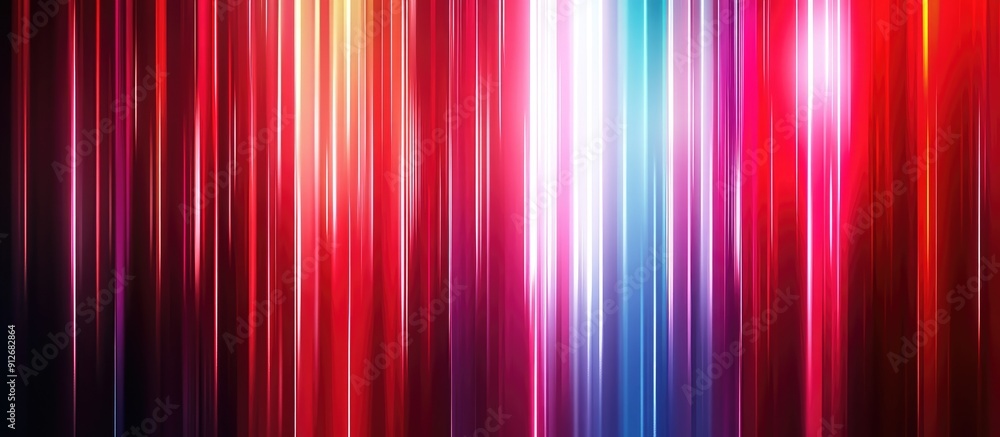 Poster vertical glowing red lines in vibrant hues digital abstraction with a focus on technology and futuri
