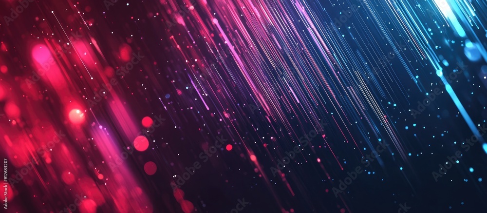 Poster futuristic abstract background featuring digital technology with lines and dots