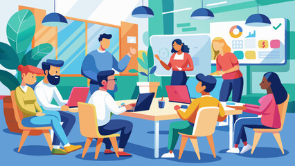 Group Discussions and Collaborative Projects in Classroom or Meeting Room. Perfect for: Team Building Week, Business Workshop, Educational Seminar