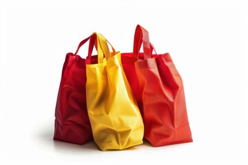 Colorful shopping bags isolated on white background. Clipping path included.