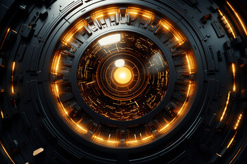 Fototapeta premium Neon Nocturnes Unveiled Chronicles of a Cyber Futuristic Escapade