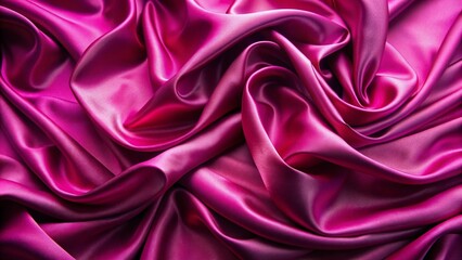 Fototapeta premium Velvety magenta pink silk fabric texture with flowing waves, exuding luxury and elegance, perfect for high-end design, fashion, and beauty projects requiring sophistication.