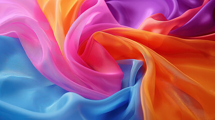 Obraz premium colorful twisted cotton fabric