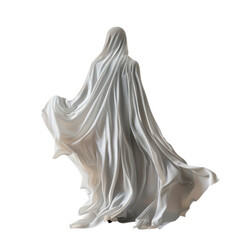 Fototapeta premium Ghostly figure, Halloween object, isolated on Transparent background, illustration.