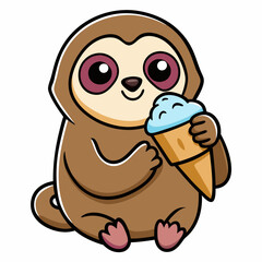 A sloth surrounded by colorful butterflies