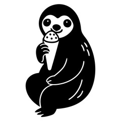 A sloth surrounded by colorful butterflies