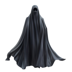 Naklejka premium Phantom figure, Halloween element, isolated on Transparent background, png file.