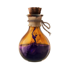 Potion bottle, Halloween accessory, isolated on Transparent background, png file.
