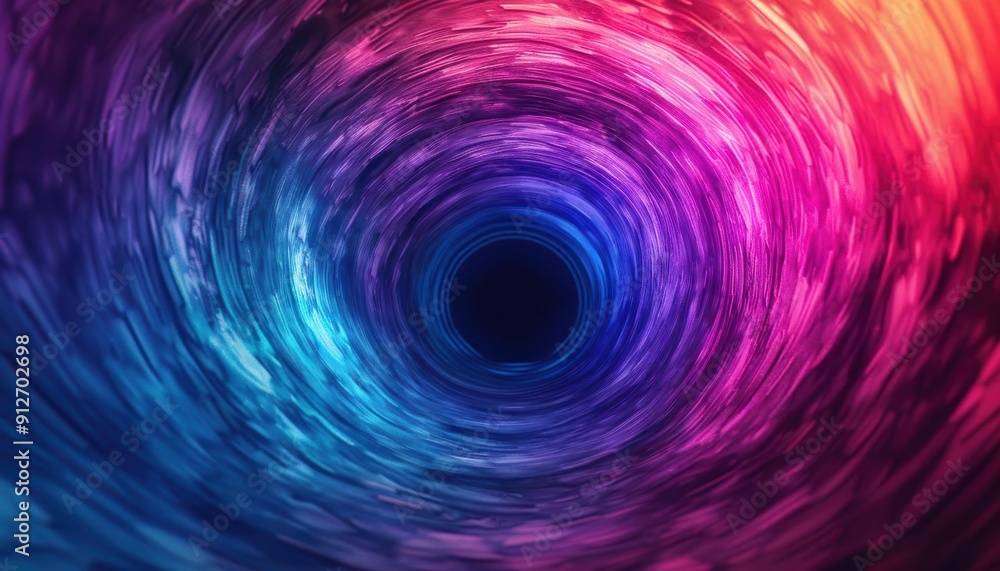 Poster abstract tunnel background with vibrant colors, swirling patterns, and dynamic depth