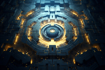 Fototapeta premium City of Steel Shadows Cyber Futuristic Realities Revealed