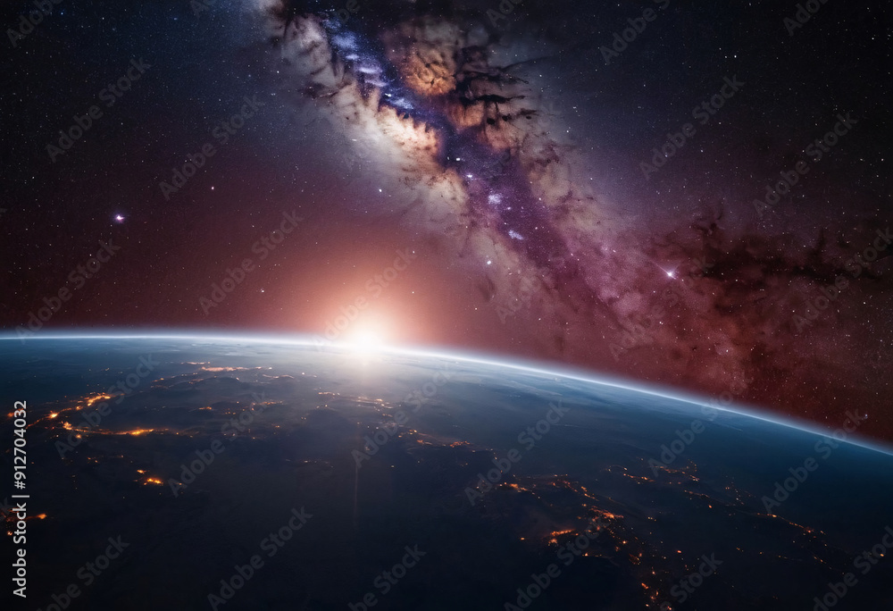 Wall mural deep space and the universe
