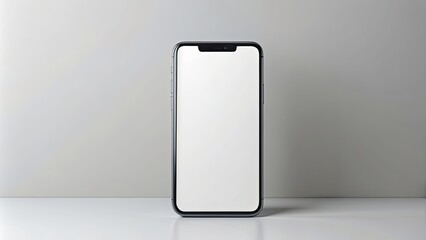 Smartphone mockup with blank white screen for adding custom design or text, technology, mobile, device, communication, digital