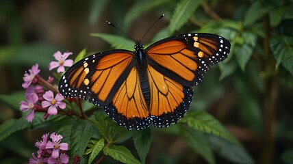 Fototapeta premium butterfly on flower , AI Generated.