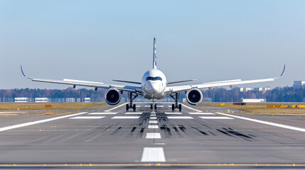 Fototapeta premium Airbus on runway 