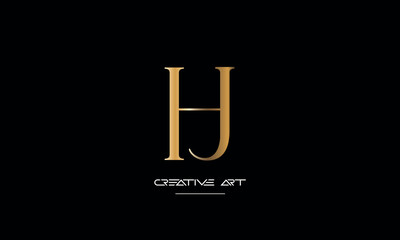 HJ, JH, H, J abstract letters logo monogram